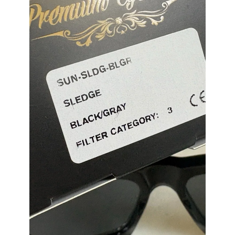 Dixxon Flannel Sledge Sunglasses - Black/ Gray New In Box Handmade Italy 60.19